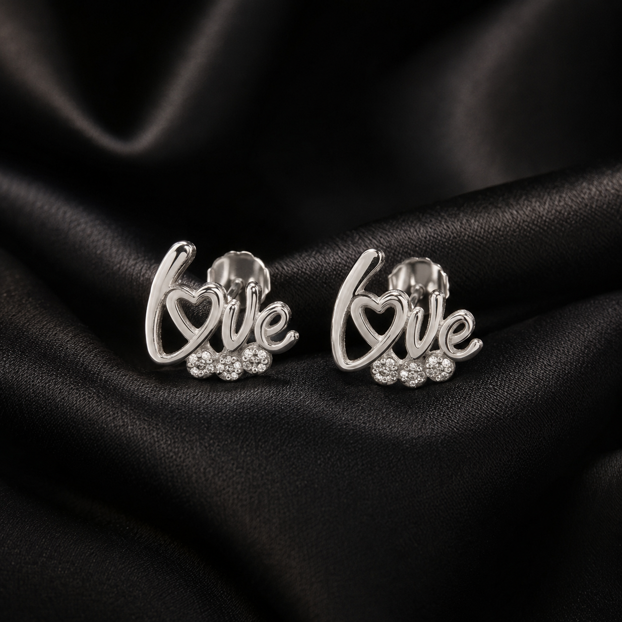Forever Love 925 Silver Stud Earrings