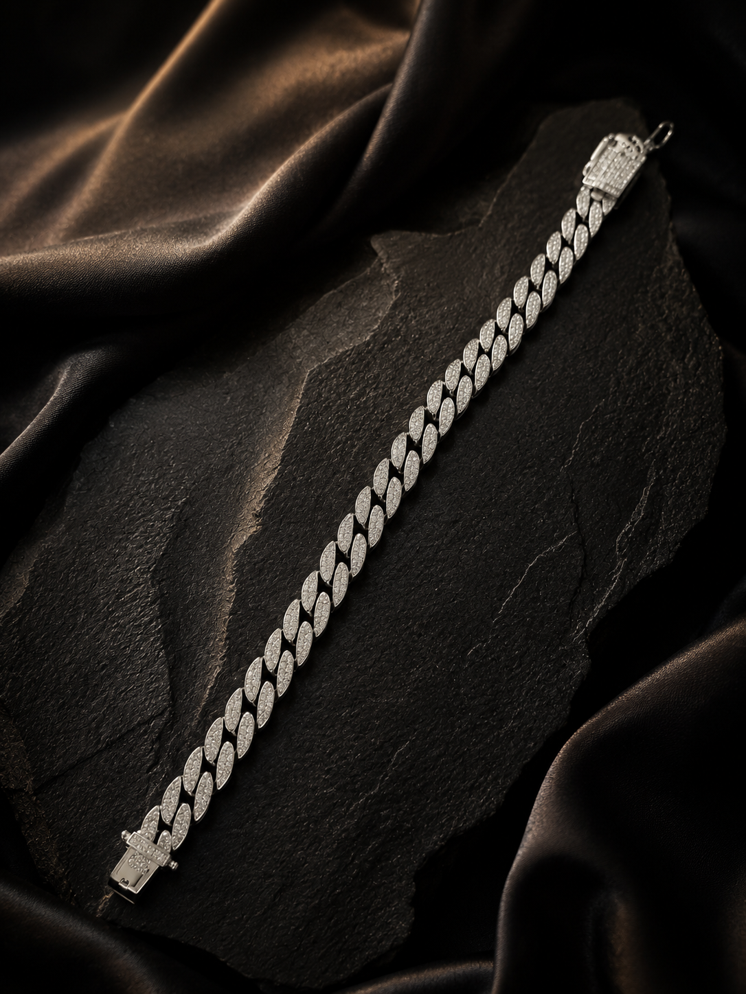 Iced Cuban Link 925 Silver Bracelet